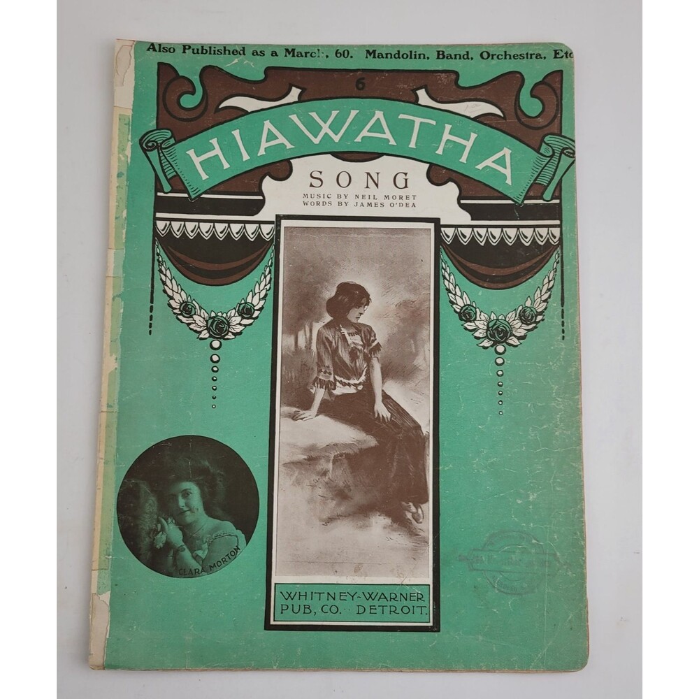 Antique 1903 "Hiawatha Song" Indian Sheet Music - Western Americana #SM3